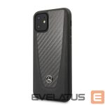 Чехол на заднюю панель Mercedes-Benz Apple iPhone 11 Hard Case Leather Carbon Fiber Black