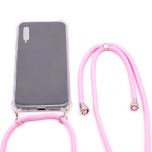Чехол на заднюю панель Evelatus Samsung A50 Case with rope Pink Transparent