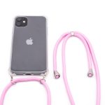 Чехол на заднюю панель Evelatus Apple iPhone 11 Silicone Transparent with Necklace TPU Strap Transparent Pink