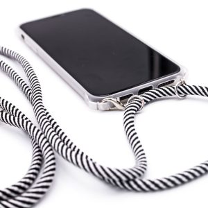 Чехол на заднюю панель Evelatus Apple iPhone XR Case with rope Black Stripes Transparent