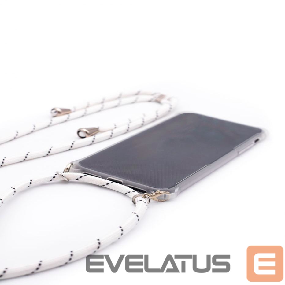 Чехол на заднюю панель Evelatus Samsung A50s Case with rope White Stripes Transparent