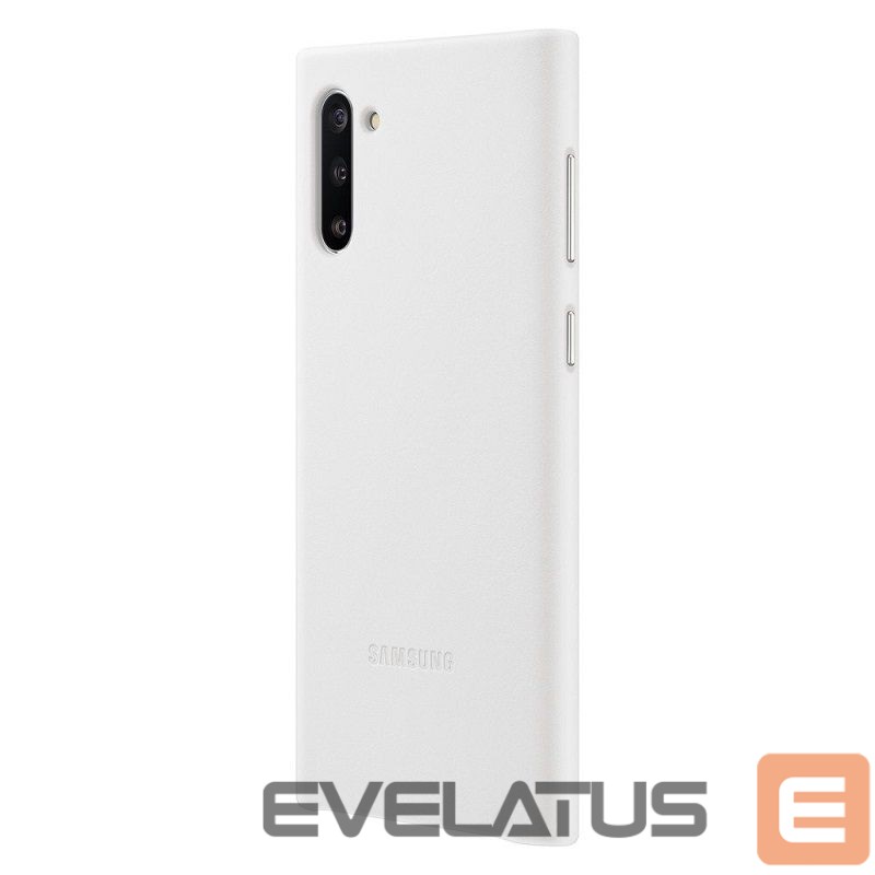 Чехол на заднюю панель Samsung Note 10 Leather cover case White