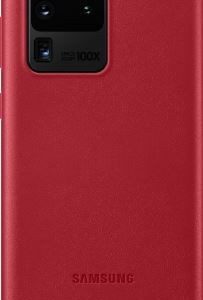 Чехол на заднюю панель Samsung  Galaxy S20 Ultra Leather Cover Red