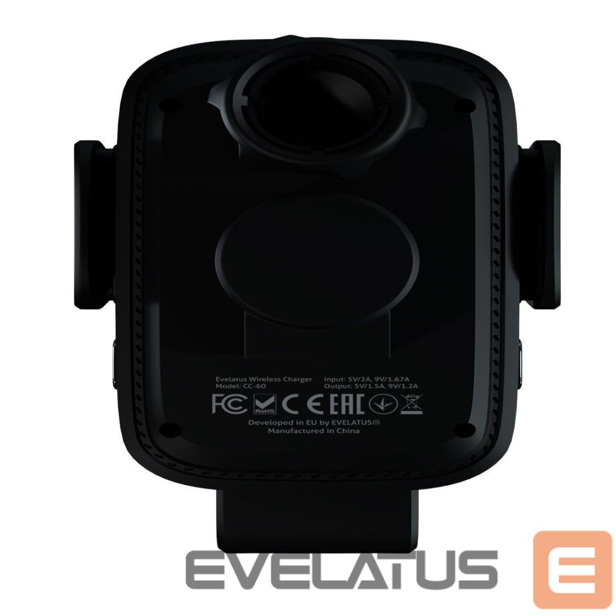 Авто держатель Evelatus - Car Holder Wireless Charger WCH03 15W Black
