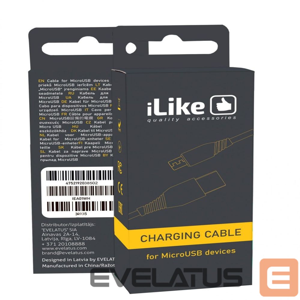 Кабель iLike - iLike Charging Cable for MicroUSB ICM01 White
