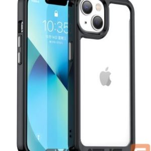 Чехол на заднюю панель iLike Apple iPhone 14 hard cover with a gel frame Transparent Black