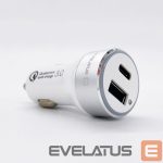 Авто зарядка Evelatus - Evelatus Quick Car Charger QCC03, QCC03WH White