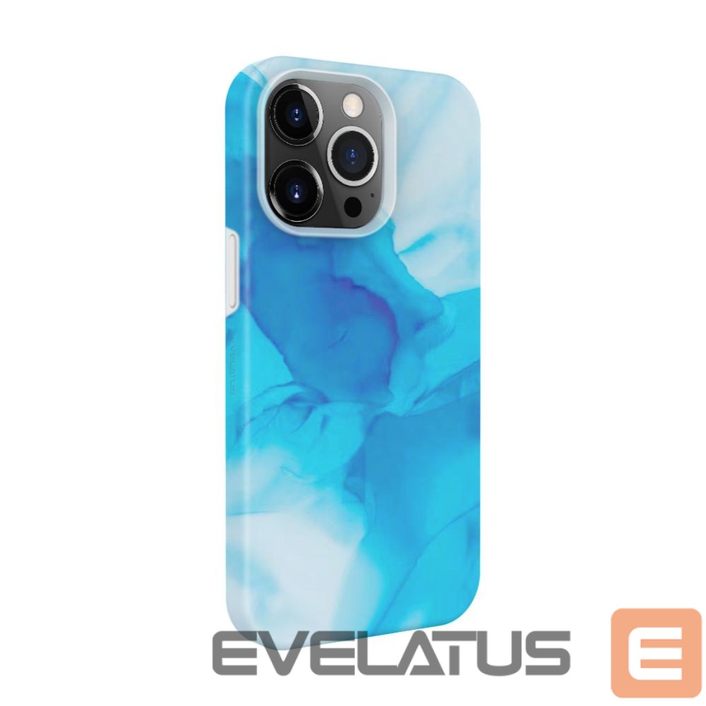 Чехол на заднюю панель Evelatus Apple iPhone 14 Pro Max Silicone case Customized Print Blue