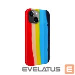 Чехол на заднюю панель Evelatus Apple iPhone 14 Silicone case Multi-Colored Rainbow