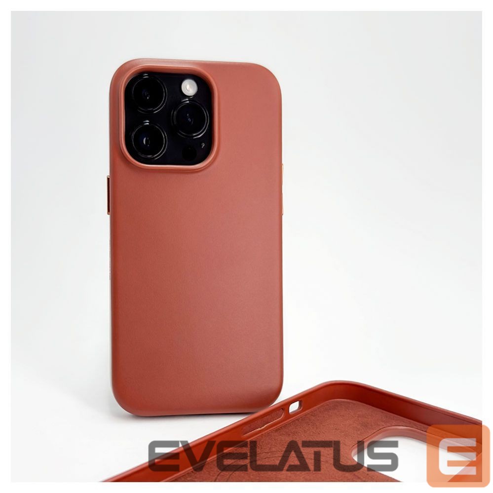 Чехол на заднюю панель Evelatus Apple iPhone 14 Pro Max Genuine Leather case with MagSafe Brown