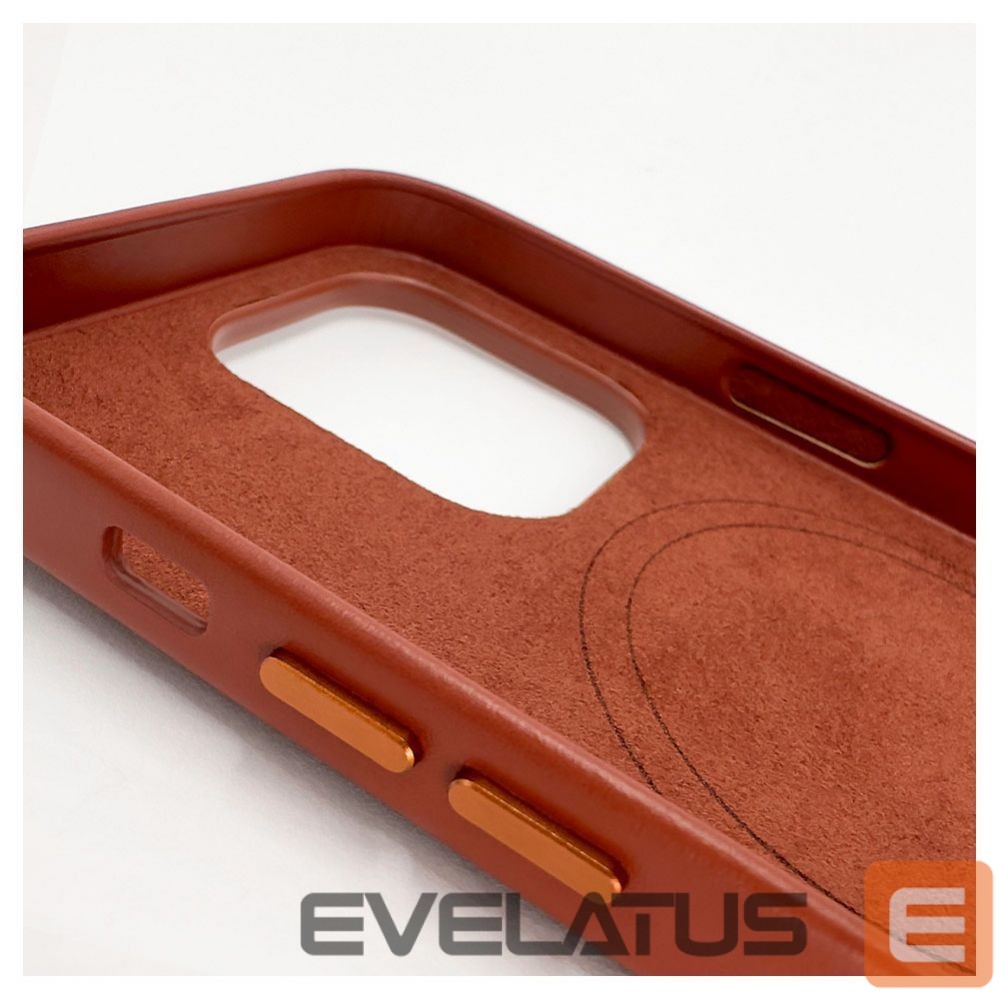 Чехол на заднюю панель Evelatus Apple iPhone 14 Pro Max Genuine Leather case with MagSafe Brown