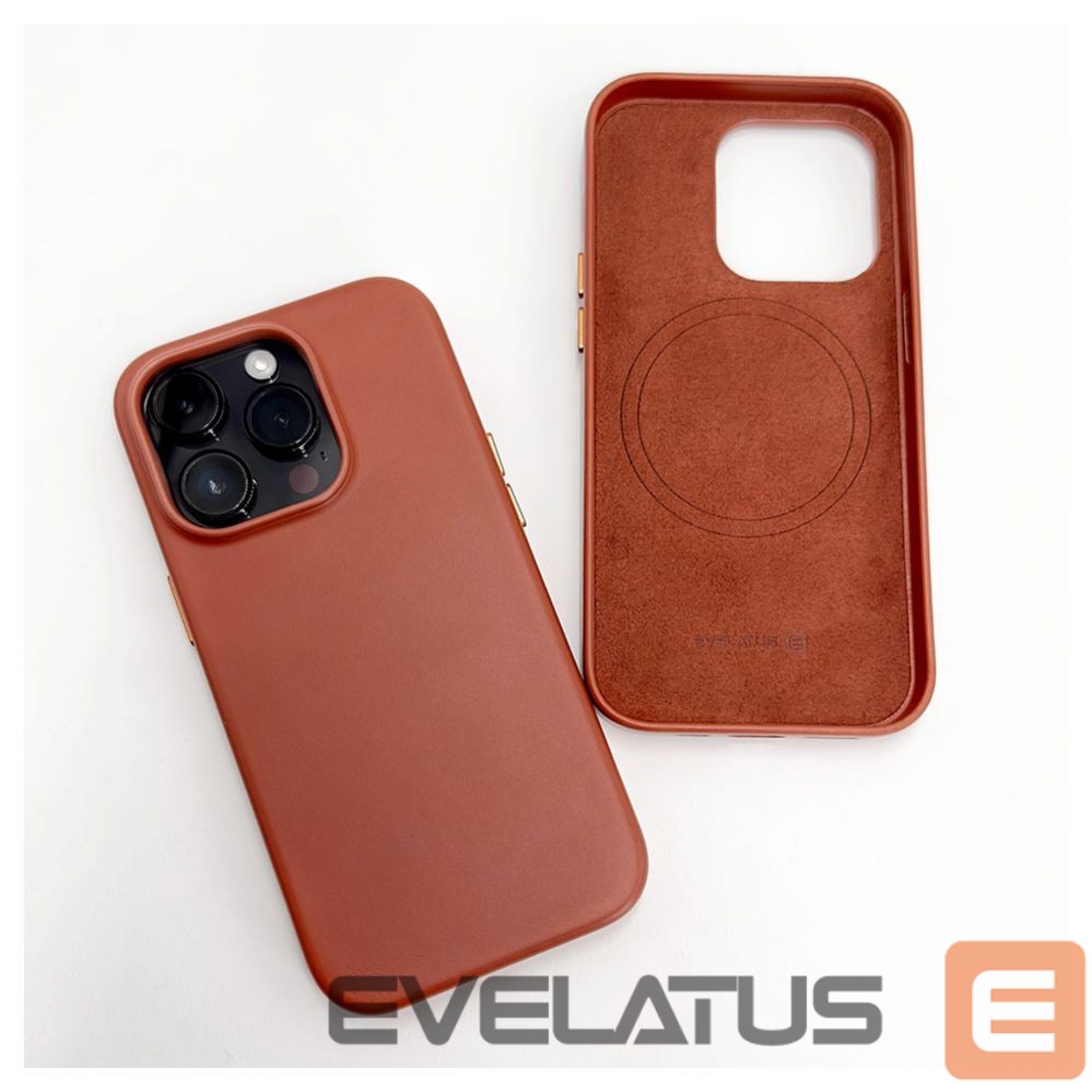 Чехол на заднюю панель Evelatus Apple iPhone 14 Pro Max Genuine Leather case with MagSafe Brown