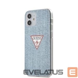 Чехол на заднюю панель Guess Apple iPhone 12 mini 5.4'' PC/TPU Denim Triangle Cover Light Blue