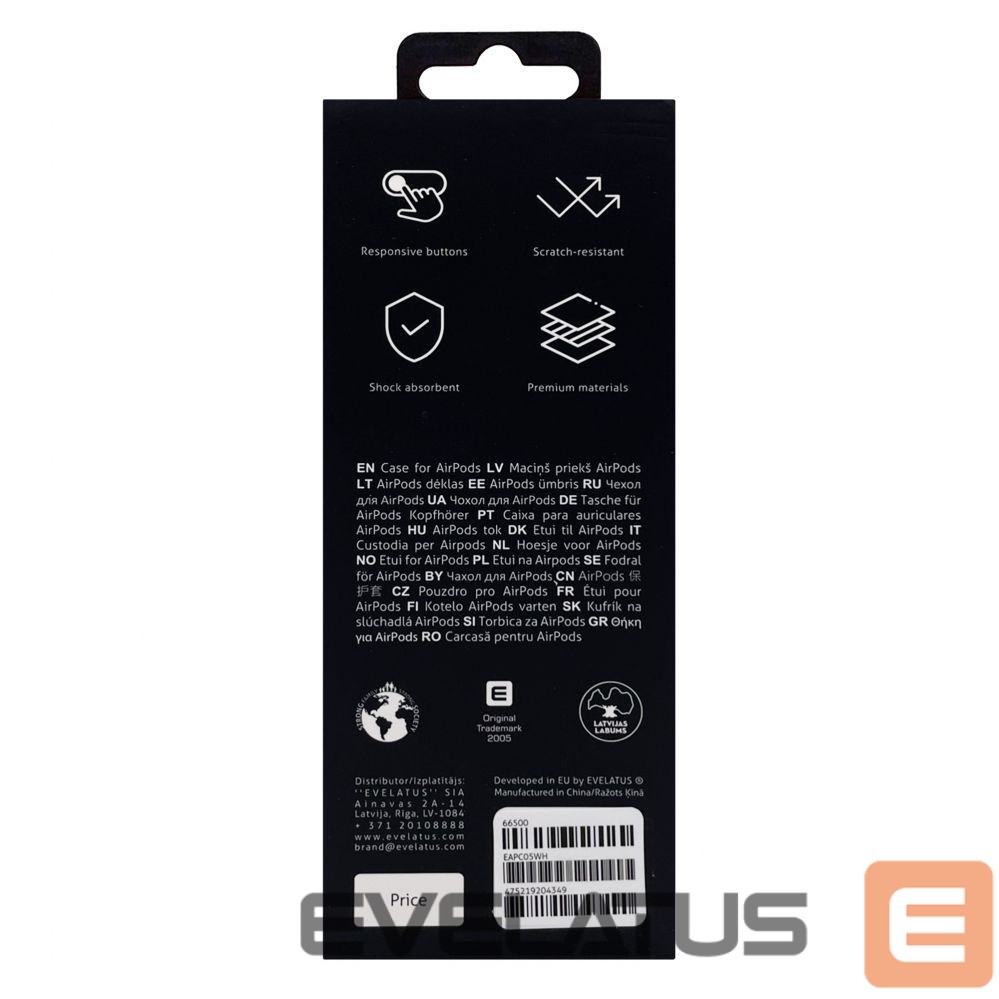 Чехол для наушников Evelatus Apple Airpods Case EAC05 White