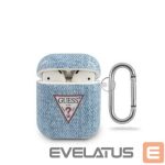 Чехол для наушников Guess  AirPods Denim Triangle Case Light Blue