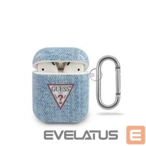 Чехол для наушников Guess  AirPods Denim Triangle Case Light Blue
