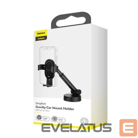 Авто держатель Baseus Gravity Car Mount Dashboard Windshield Phone Bracket Holder Black