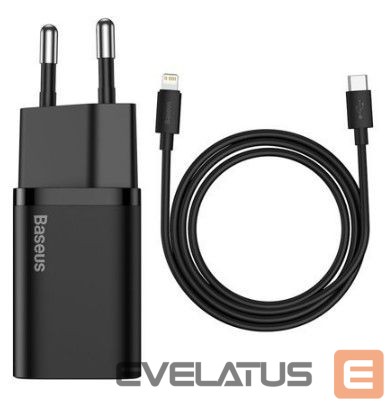 Адаптер Baseus MOBILE CHARGER WALL 20W/BLACK TZCCSUP-B01 Black