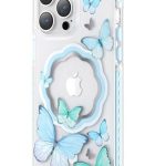Чехол на заднюю панель Kingxbar Apple iPhone 14 Pro Max MagSafe Butterfly Series magnetic case Blue