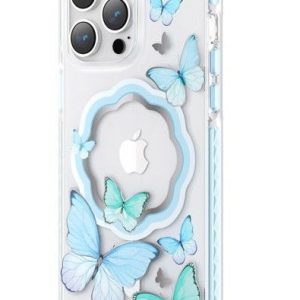 Чехол на заднюю панель Kingxbar Apple iPhone 14 Pro Max MagSafe Butterfly Series magnetic case Blue