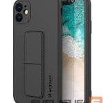Чехол на заднюю панель Wozinsky Apple iPhone 12 Pro Max silicone case with stand Black
