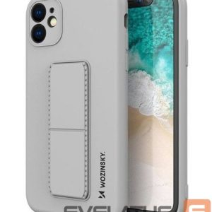Чехол на заднюю панель Wozinsky Apple iPhone 12 Pro Max Kickstand Case silicone case with stand Silver