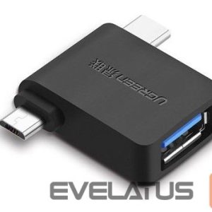 Переходник Ugreen  2 in 1 Adapter Micro USB Male + USB Type C Male to USB 3.0 Female Black