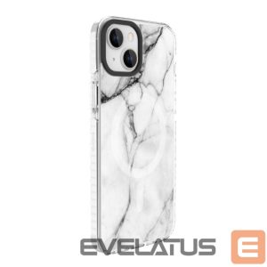 Чехол на заднюю панель Evelatus Apple iPhone 15 Plus PC+TPU With MagSafe Customized Print Marble White