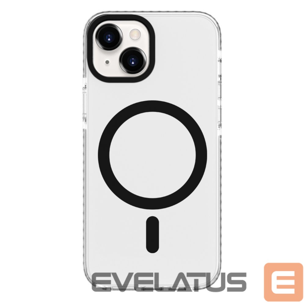 Чехол на заднюю панель Evelatus Apple iPhone 15 Clear Case PC+TPU With MagSafe Transparent Black