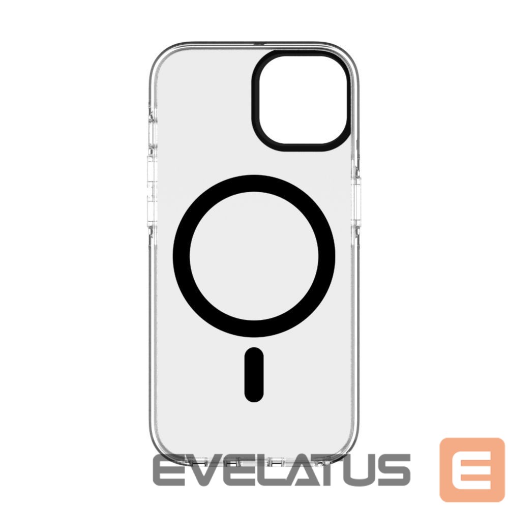 Чехол на заднюю панель Evelatus Apple iPhone 15 Clear Case PC+TPU With MagSafe Transparent Black