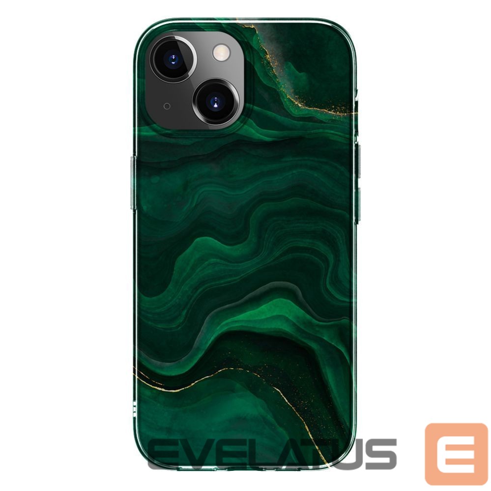 Чехол на заднюю панель Evelatus Apple iPhone 15 PC Customized Print Design Marble Green