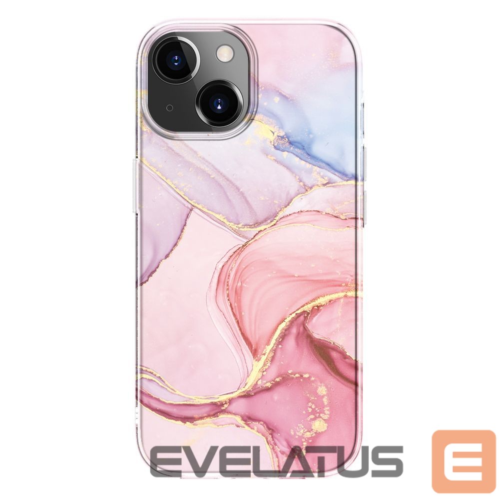 Чехол на заднюю панель Evelatus Apple iPhone 15 PC Customized Print Design Marble Pink
