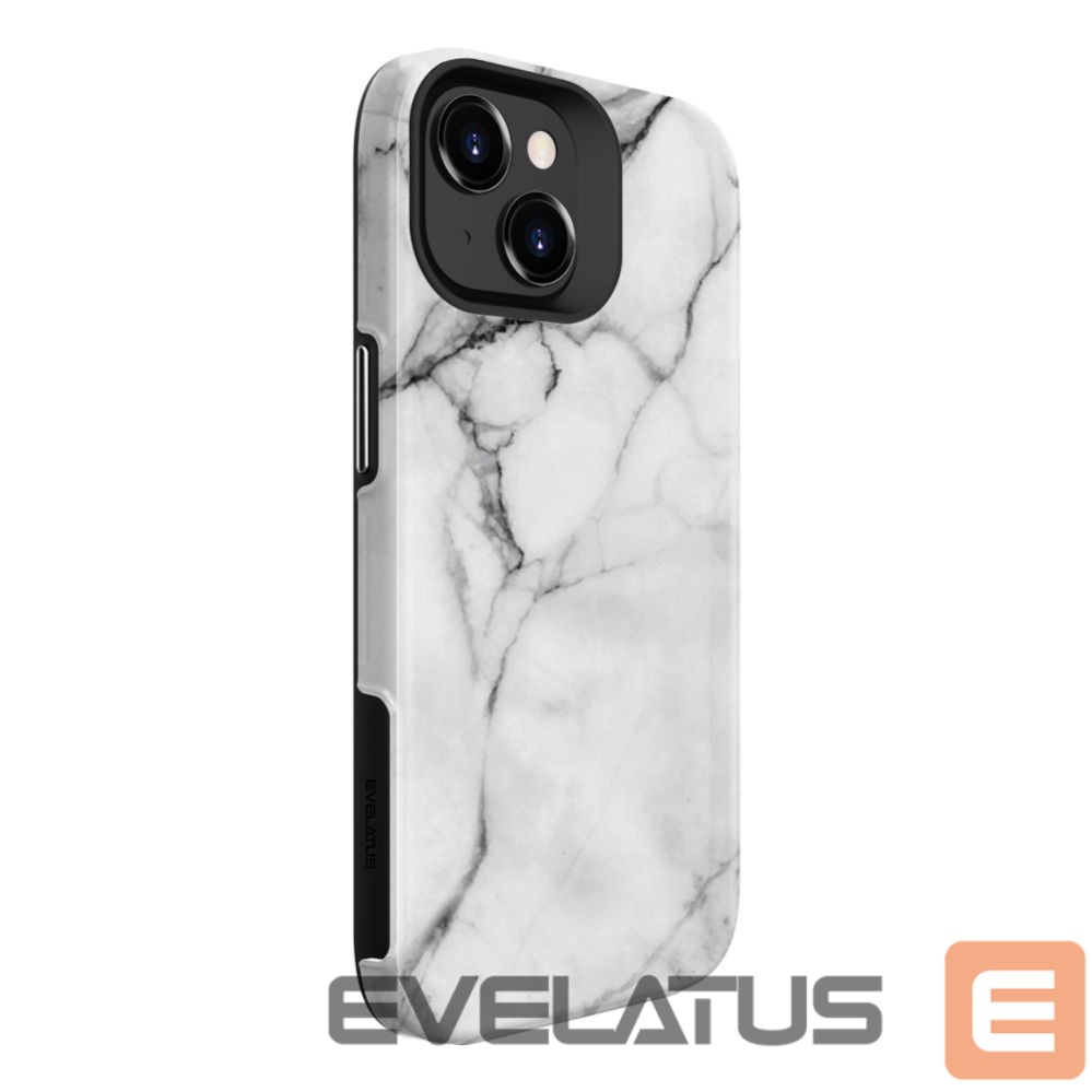 Чехол на заднюю панель Evelatus Apple iPhone 15 Armor case TPU+PC Customized Print Design Marble White