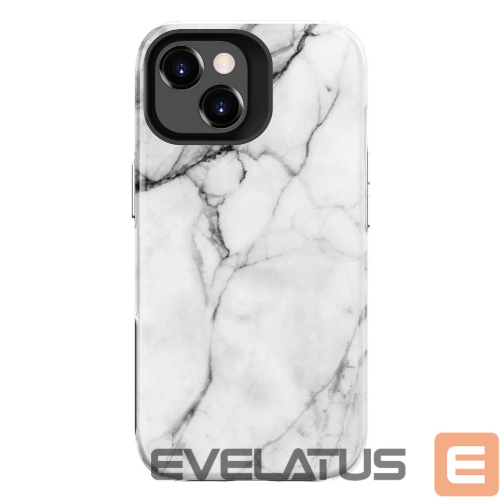 Чехол на заднюю панель Evelatus Apple iPhone 15 Armor case TPU+PC Customized Print Design Marble White