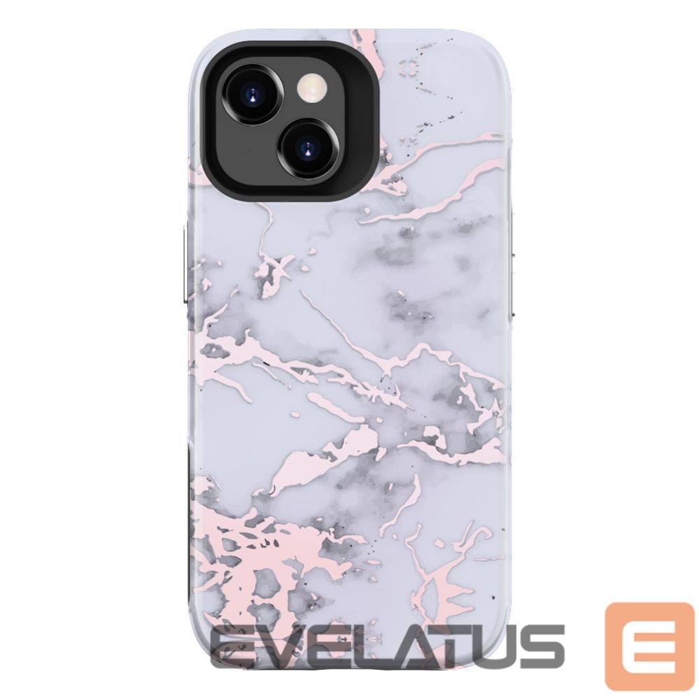 Чехол на заднюю панель Evelatus Apple iPhone 15 Armor case TPU+PC Customized Print Design Silver