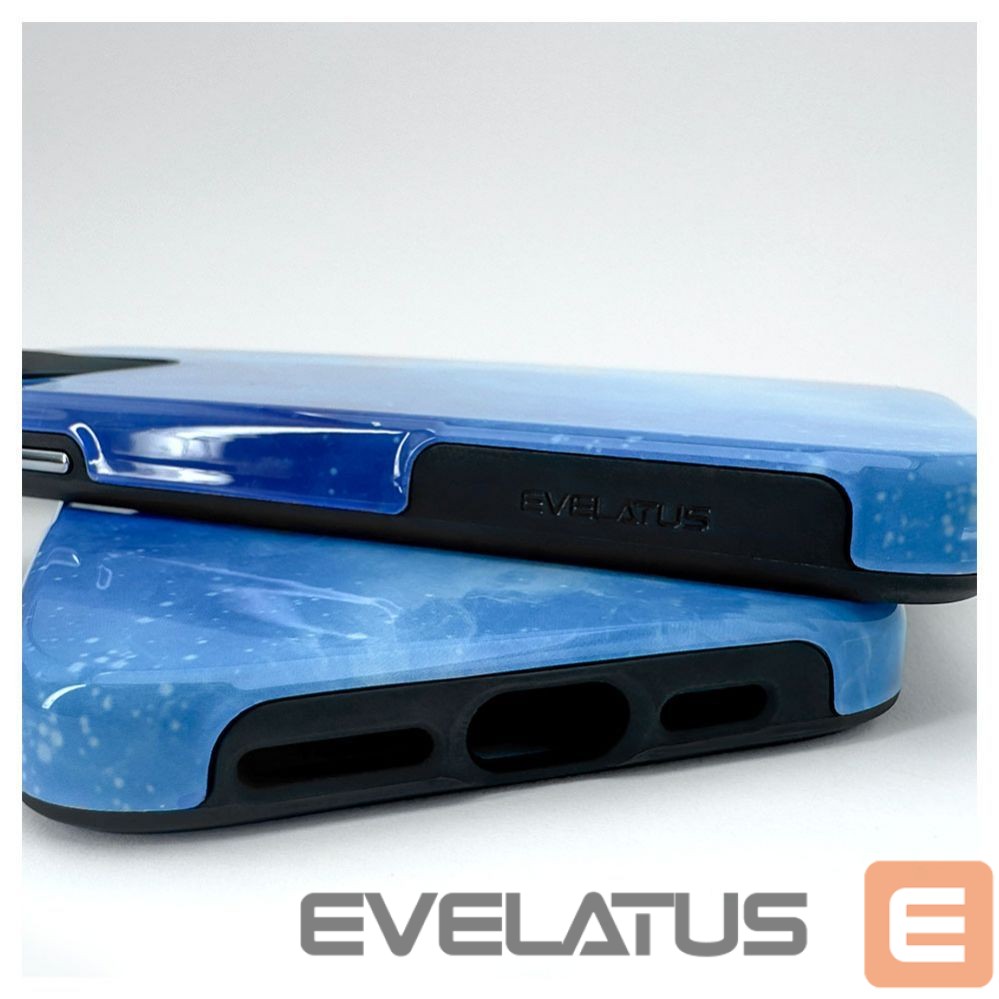 Чехол на заднюю панель Evelatus Apple iPhone 15 Pro Armor case TPU+PC Customized Print Design Galaxy Blue