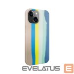 Чехол на заднюю панель Evelatus Apple iPhone 15 Silicone case Multi-Colored Blue Pink