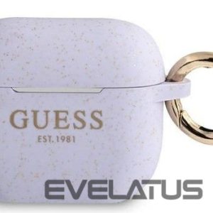 Чехол для наушников Guess Apple AirPods 3 cover Silicone Glitter Purple