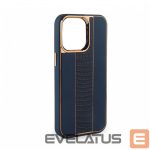 Чехол на заднюю панель iLike Apple iPhone 15 Leather Case Customized Midnight Blue
