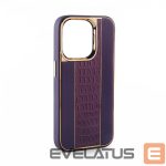Чехол на заднюю панель iLike Apple iPhone 15 Leather Case Customized Plum