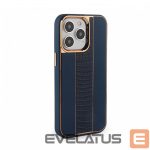Чехол на заднюю панель iLike Apple iPhone 15 Pro Leather Case Customized Midnight Blue