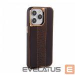 Чехол на заднюю панель iLike Apple iPhone 15 Pro Leather Case Customized Brown