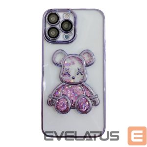 Чехол на заднюю панель iLike Apple iPhone 15 Pro Max Silicone Case Print Desire Bear Purple