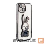 Чехол на заднюю панель iLike Apple iPhone 15 Silicone Case Print Desire Rabbit Black