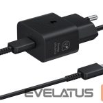 Адаптер Samsung  USB-C 25W Travel Charger + USB-C Data Cable EP-T2510XBE Black