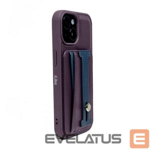 Чехол на заднюю панель iLike Apple iPhone 15 Pro Max LEATHER POCKET STAND COVER Purple