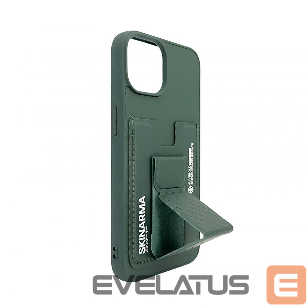 Чехол на заднюю панель iLike Apple iPhone 15 LEATHER HIDDEN POCKET STAND COVER Green