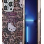 Чехол на заднюю панель Hello Kitty Apple iPhone 15 Pro Max 6.7 hardcase IML Tags Graffiti Pink