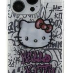 Чехол на заднюю панель Hello Kitty Apple iPhone 15 6.1 hardcase IML Kitty On Bricks Graffit White