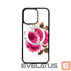 Чехол на заднюю панель Evelatus Apple iPhone 15 Pro Max Leather Case Zipper Design Flower White